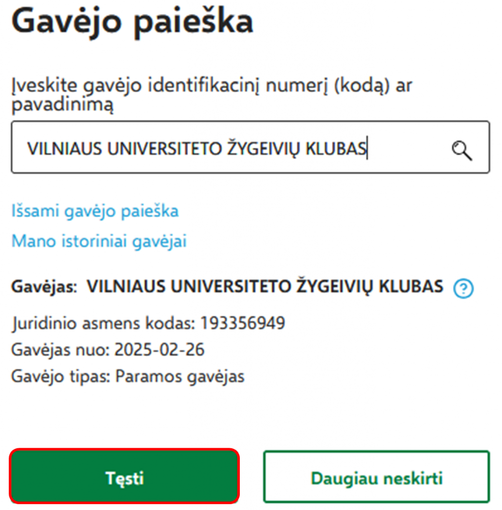 Paramos žingsnis 6